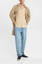 Men Esprit Cream Beige Slim fit shirt Shirts XF4444854 - Image 2