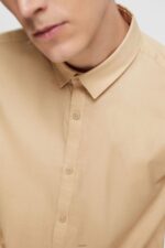 Men Esprit Cream Beige Slim fit shirt Shirts XF4444854 - Image 3
