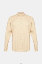Men Esprit Cream Beige Slim fit shirt Shirts XF4444854 - Image 5