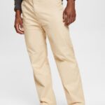 Men Esprit Cream Beige Wide fit chinos Trousers & Pants XF4444331