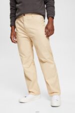 Men Esprit Cream Beige Wide fit chinos Trousers & Pants XF4444331