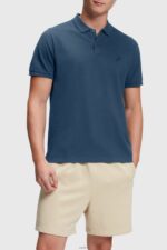 Men Esprit Dark Blue Dolphin Tennis Club Classic Polo Polos XF4444874