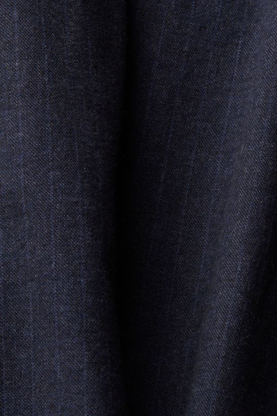 Men Esprit Dark Blue Pinstripe trousers with drawstring waistband Trousers & Pants XF4444816 - Image 4