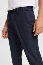 Men Esprit Dark Blue Textured suit trousers Trousers & Pants XF4444880 - Image 3
