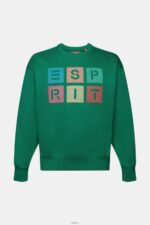 Men Esprit Dark Green Logo sweatshirt, 100% organic cotton Sweatshirts & Hoodies XF4444581 - Image 5