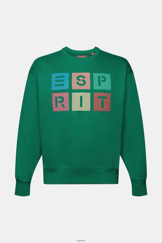 Men Esprit Dark Green Logo sweatshirt, 100% organic cotton Sweatshirts & Hoodies XF4444581 - Image 5