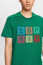 Men Esprit Dark Green Logo t-shirt, 100% cotton T-Shirts XF4444588 - Image 3