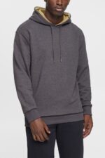 Men Esprit Dark Grey Sweatshirt hoodie Sweatshirts & Hoodies XF4444887
