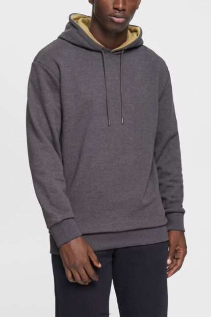 Men Esprit Dark Grey Sweatshirt hoodie Sweatshirts & Hoodies XF4444887