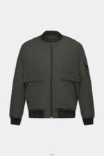 Men Esprit Dark Khaki Bomber-style jacket Jackets XF4444767 - Image 5