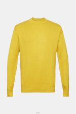 Men Esprit Dusty Yellow Jumper with herringbone pattern Sweaters XF4444830 - Image 5