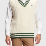 Men Esprit Emerald Green College sweater vest Sweaters XF4444811