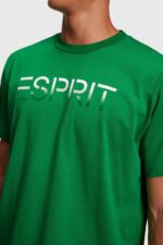 Men Esprit Green Chest flocked logo applique t-shirt T-Shirts XF4444609 - Image 2