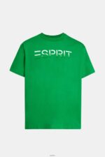 Men Esprit Green Chest flocked logo applique t-shirt T-Shirts XF4444609 - Image 4