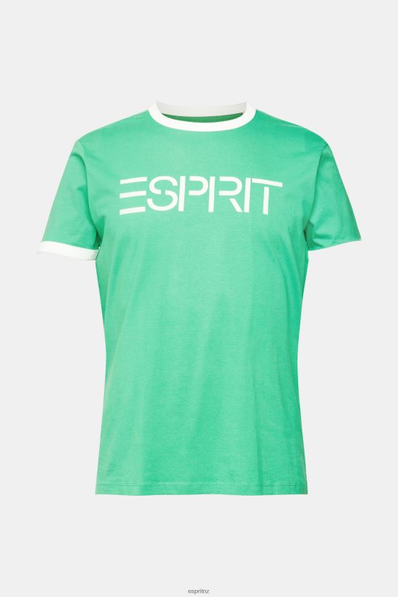 Men Esprit Green Jersey logo print T-shirt T-Shirts XF4444950 - Image 5