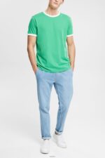 Men Esprit Green Jersey T-shirt T-Shirts XF4444955 - Image 2