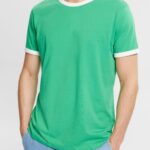 Men Esprit Green Jersey T-shirt T-Shirts XF4444955