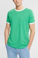 Men Esprit Green Jersey T-shirt T-Shirts XF4444955