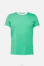 Men Esprit Green Jersey T-shirt T-Shirts XF4444955 - Image 5