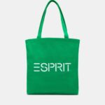 Men Esprit Green Logo Canvas Tote Bag Accessories XF444440