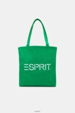 Men Esprit Green Logo Canvas Tote Bag Accessories XF444440
