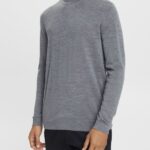 Men Esprit Grey Knitted wool sweater Sweaters XF4444907