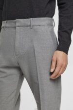 Men Esprit Grey Slim fit flannel trousers Trousers & Pants XF4444692 - Image 3