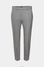 Men Esprit Grey Slim fit flannel trousers Trousers & Pants XF4444692 - Image 5
