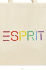 Men Esprit Ice Logo Canvas Tote Bag Accessories XF444441 - Image 4
