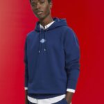 Men Esprit Ink Hoodie with logo chest print Sweatshirts & Hoodies XF4444641