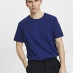 Men Esprit Ink Washed-effect T-shirt T-Shirts XF4444754