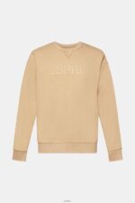 Men Esprit Khaki Beige Logo print sweatshirt Sweatshirts & Hoodies XF4444773 - Image 5