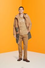 Men Esprit Khaki Beige Sweatshirt with logo print Sweatshirts & Hoodies XF4444852 - Image 2