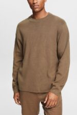 Men Esprit Khaki Green Knit jumper Sweaters XF4444840
