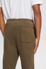 Men Esprit Khaki Green Knit tracksuit bottoms Trousers & Pants XF4444908 - Image 3