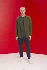 Men Esprit Khaki Green Sustainable cotton muslin shirt Shirts XF4444756 - Image 2