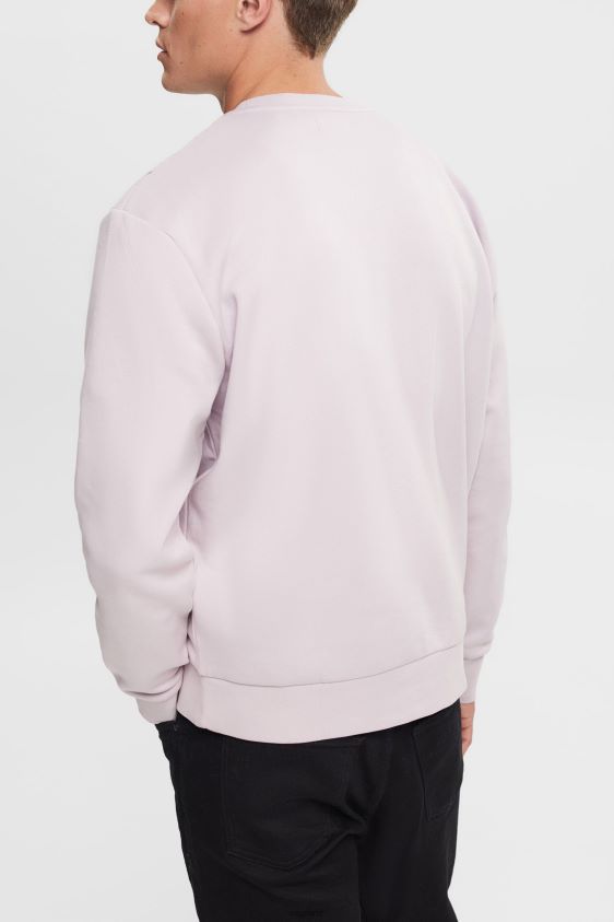 Men Esprit Lavender Sweatshirt with a zip pocket Sweatshirts & Hoodies XF4444785 - Image 3