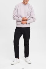 Men Esprit Lavender Sweatshirt with a zip pocket Sweatshirts & Hoodies XF4444785 - Image 4