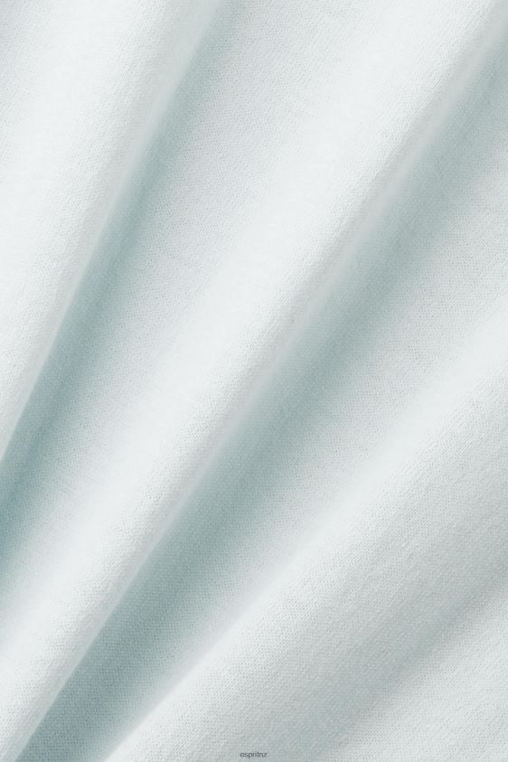 Men Esprit Light Aqua Green Blended TENCEL and sustainable cotton polo shirt Polos XF4444760 - Image 4