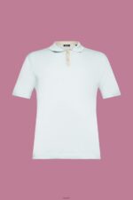 Men Esprit Light Aqua Green Blended TENCEL and sustainable cotton polo shirt Polos XF4444760 - Image 5