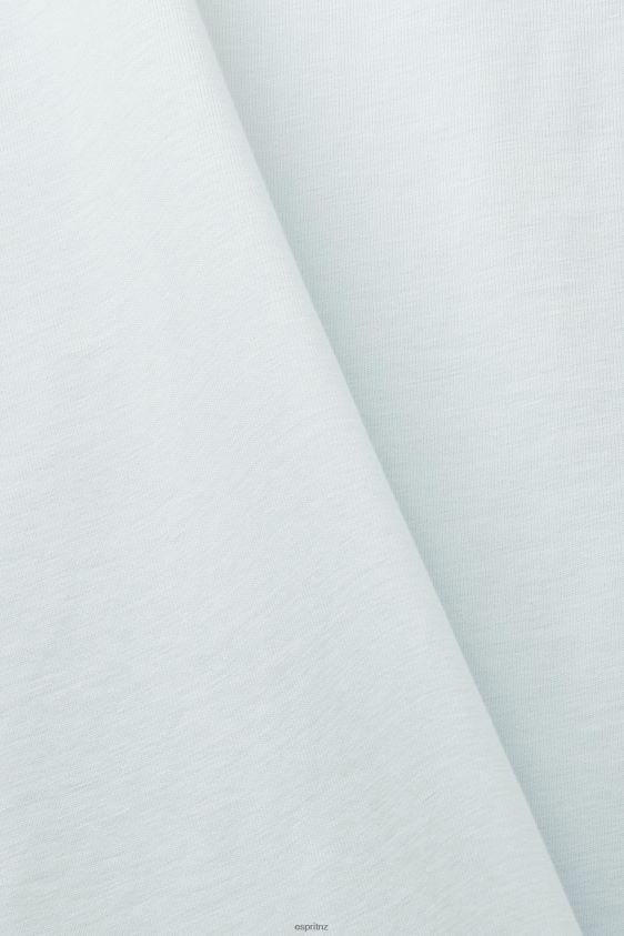 Men Esprit Light Aqua Green Jersey t-shirt T-Shirts XF4444747 - Image 4
