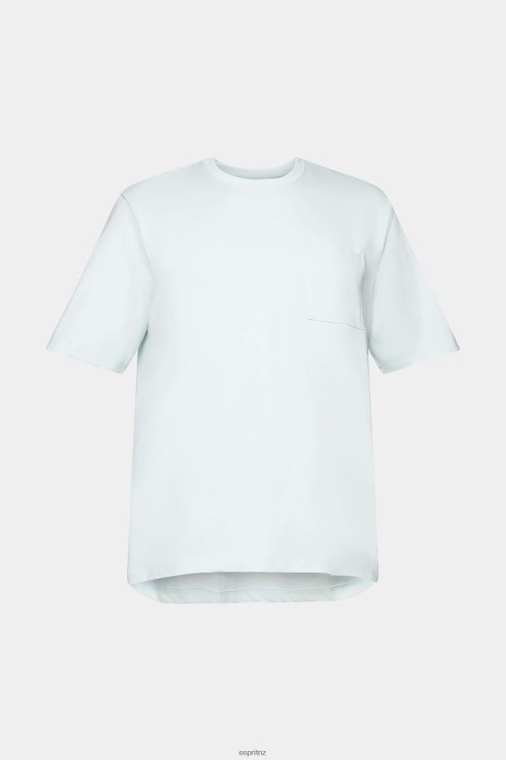 Men Esprit Light Aqua Green Jersey t-shirt T-Shirts XF4444747 - Image 5
