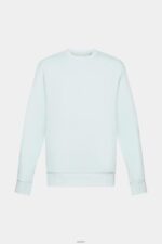 Men Esprit Light Aqua Green Recycled: plain-coloured sweatshirt Sweatshirts & Hoodies XF4444749 - Image 5
