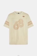 Men Esprit Light Beige Striped sleeve graphic print tee T-Shirts XF4444805 - Image 4