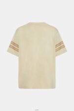 Men Esprit Light Beige Striped sleeve graphic print tee T-Shirts XF4444805 - Image 5
