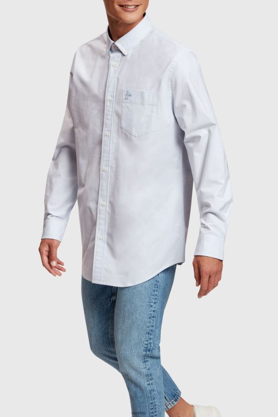 Men Esprit Light Blue Regular fit oxford shirt Shirts XF4444800 - Image 2