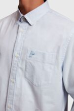 Men Esprit Light Blue Regular fit oxford shirt Shirts XF4444800 - Image 4