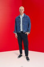 Men Esprit Light Blue Slim fit shirt with all-over pattern Shirts XF4444778 - Image 2