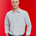 Men Esprit Light Blue Slim fit shirt with all-over pattern Shirts XF4444778
