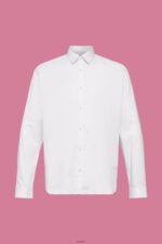 Men Esprit Light Blue Sustainable cotton shirt Shirts XF4444832 - Image 5